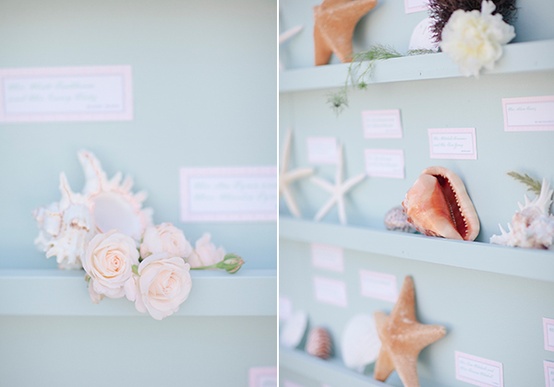 place cards on wall